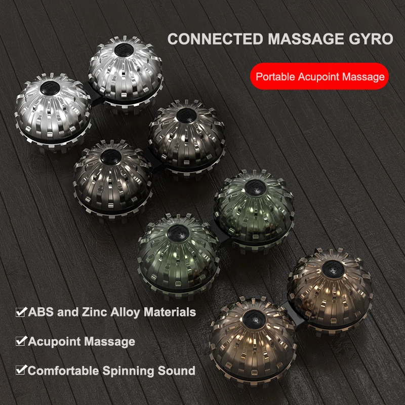 OEM Multifunctional Portable Metal Connected Massage Ball Finger Spinner Anti-Lost Stress Relief Fidget Toy for Adults Gift