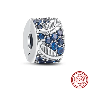 925 Sterling Silber Closure CZ Pave Charms Clip, Daisy Perlen Stopper, Sicherheitskette, SE fits original Pandora -Armbänder, Schmuck 12 Hauptverkäufe Pandora Silver 925 Schließung - №5