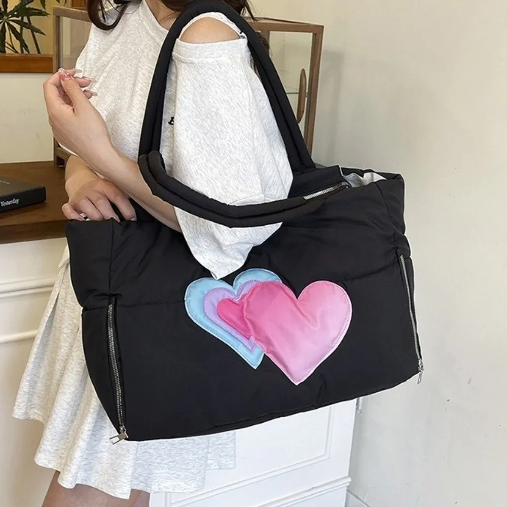 

Stylish Exquisite Puffer Tote Bag Soft Large Capacity Shoulder Bag Comfortable Padded Handbag Student