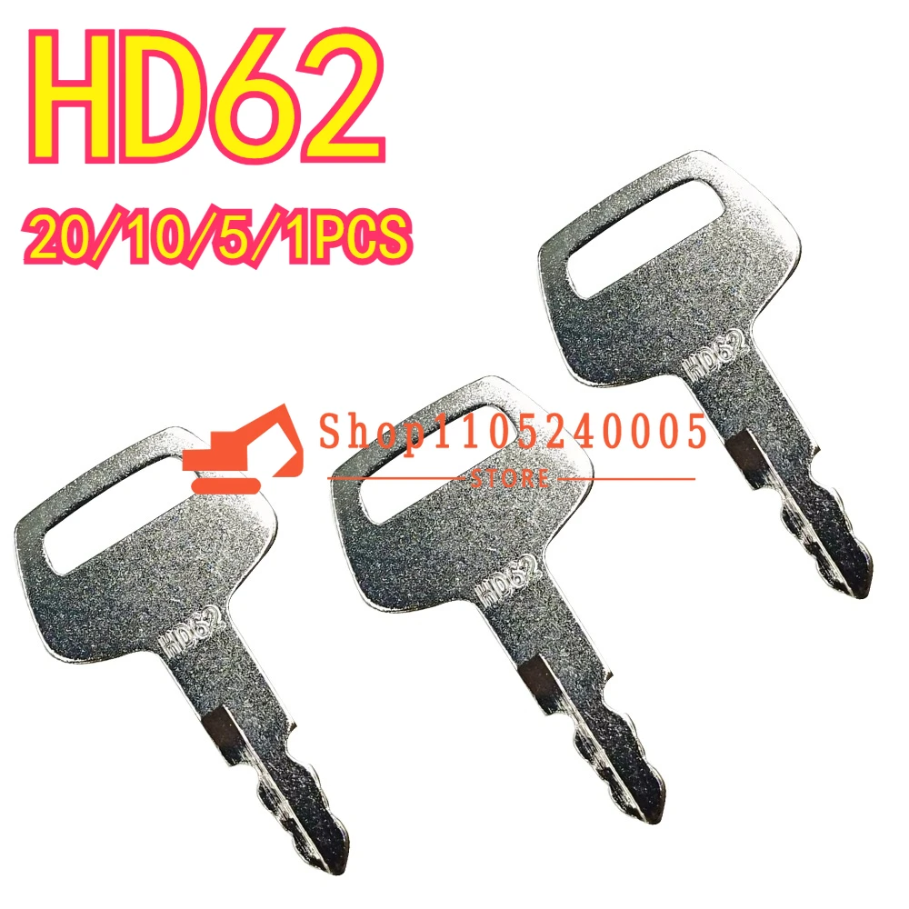 20/10/5/1PCS Ignition Keys HD62 41307-00007 for Excavator