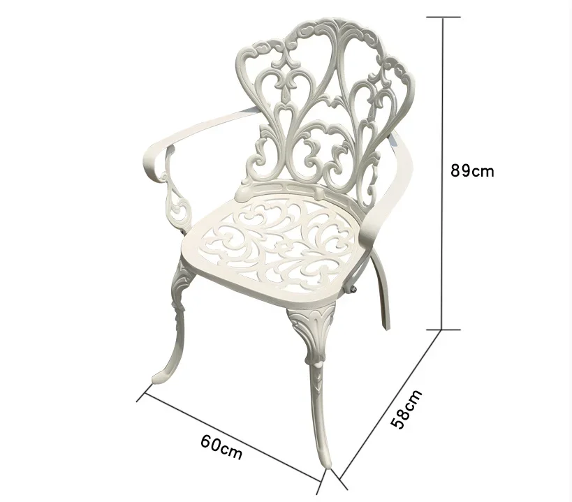 Outdoor Cast Aluminum Tables And Chairs Courtyard Garden Hotel Urniture Combination leisure Metal Round Patio