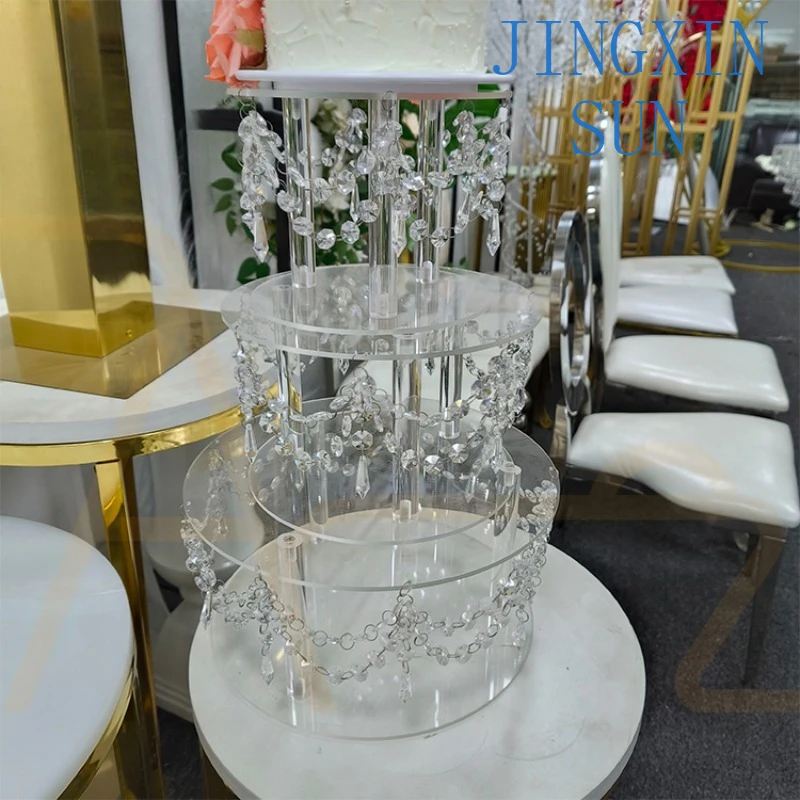 New three-layer acrylic cake stand romantic wedding birthday party decoration props dessert display stand decoration
