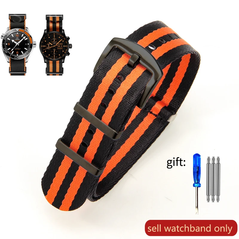 Hochwertiges Nylon-Uhrenarmband für Omega Seamaster 300 Water Ghost Party 20 mm 22 mm für Mido Rolex Tudor Militäruhrenarmband