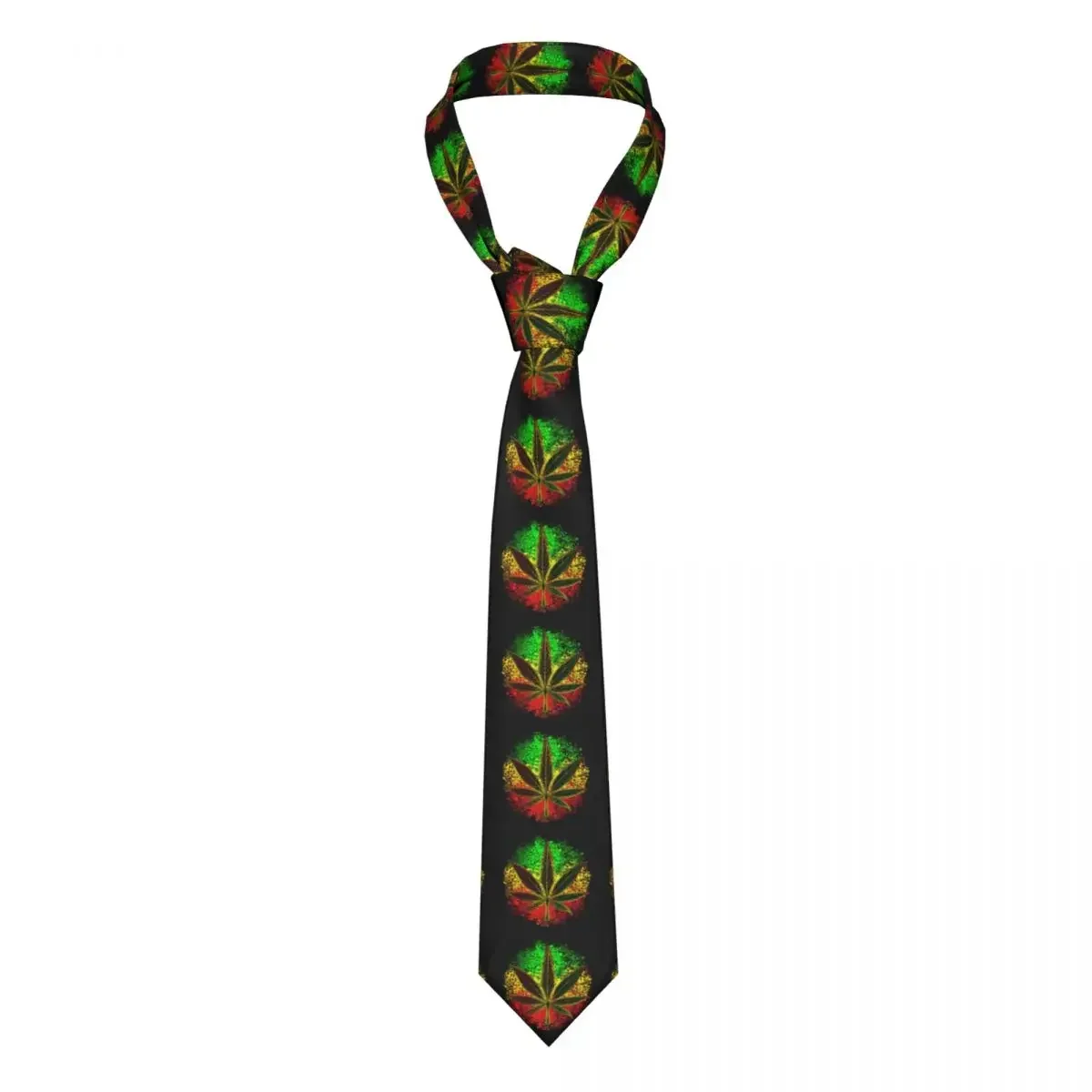 Mens Tie Slim Skinny Rasta Leave Necktie Fashion Free Style  for Party Wedding