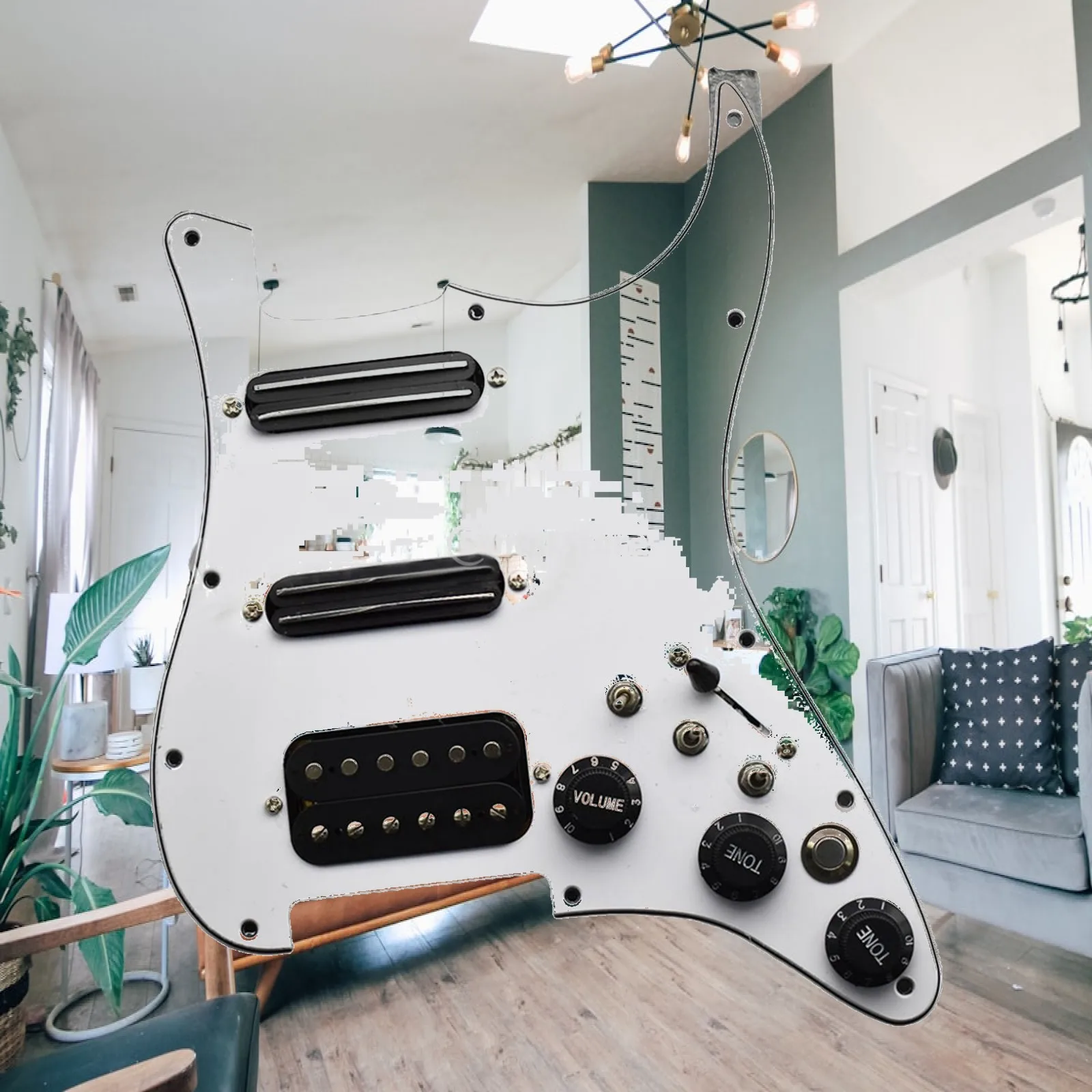 Pickguard Pickup Prewired Loaded Guard Plate Assembly for Electric Guitar Parts and Repair Accessories