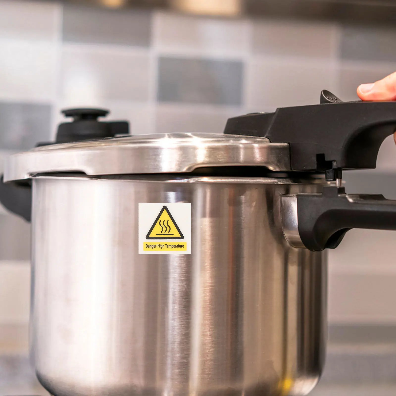 

10 листов высокотемпературных предупреждающих наклеек: Не прикасаться к горячей поверхности. Этикетки для оборудования, заводов, промышленных объектов.