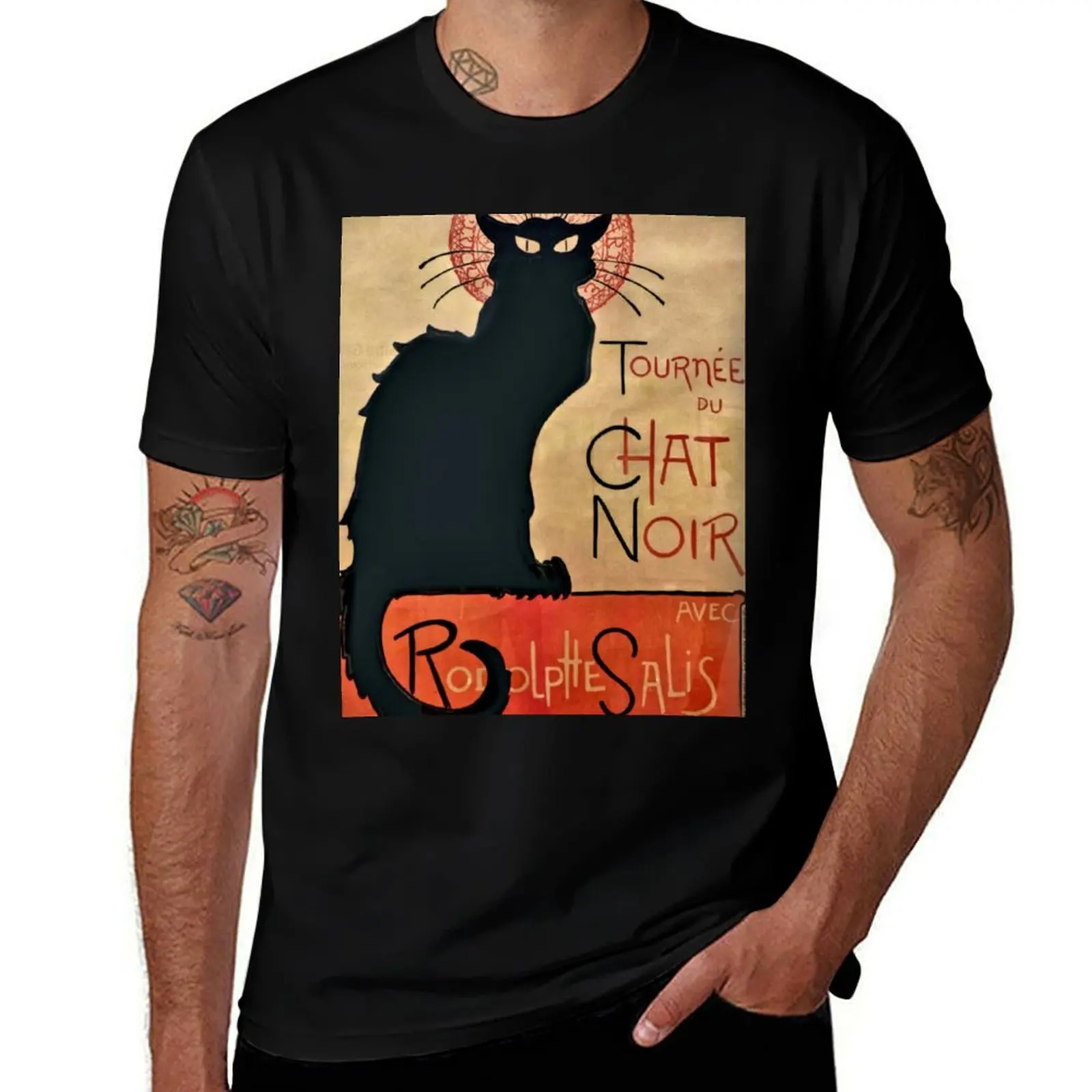 Le Chat Noir - The Black Cat T-Shirt Performance Workout Short Sleeve Tee T-Shirt
