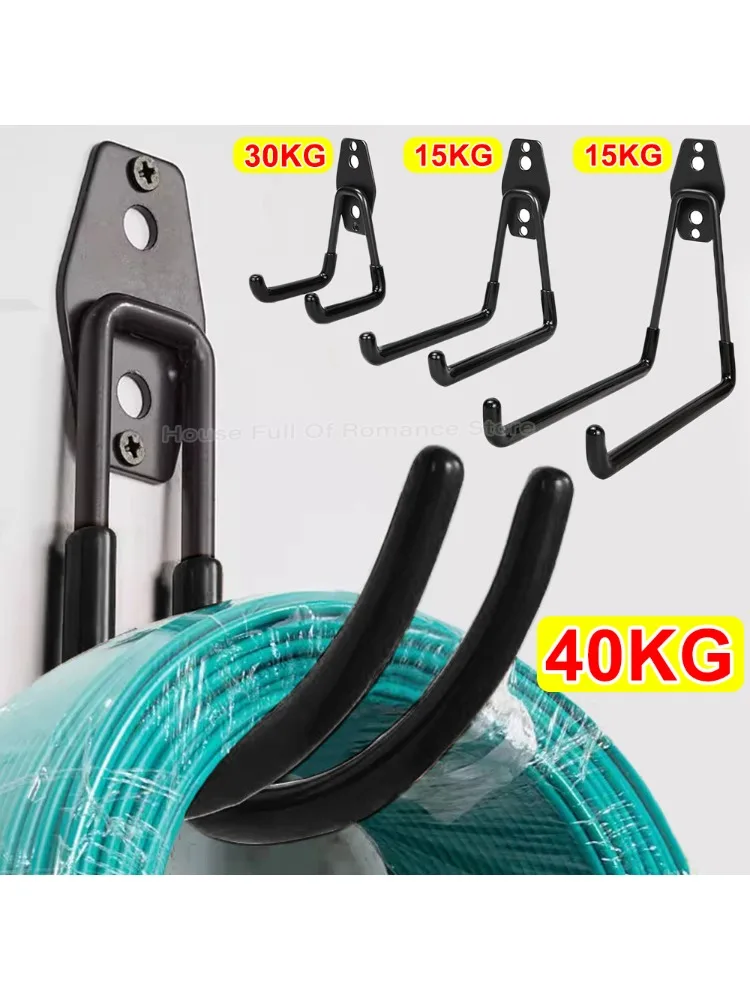 AliExpress NONE Heavy Duty Metal Hook Garage Organizer Steel Wall Mount Anti-slip Bicycle Hanger Hooks Ladders Bulky Items Storage Garden Tool