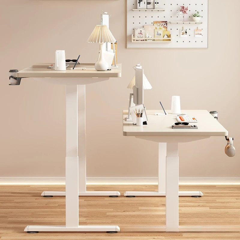 Electric lifting table, solid wood workbench, smart computer desk desktop home, office book, adjustable