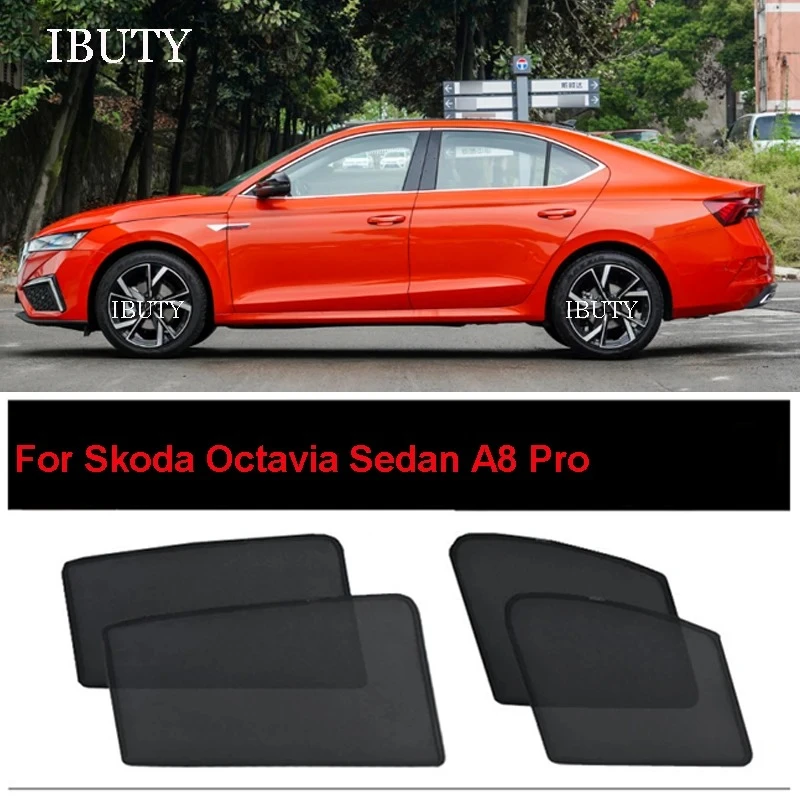 

For Skoda Octavia Sedan A8 Pro 2021-2025 Magnetic Custom Car Sunshade Visor Mesh Curtain Side Window Sun Shade UV Heat Sunshield