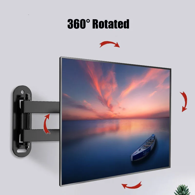 TV Wall Mount Bracket, Rotation Tilt Swivel Retractable TV Mount Stand for 14-37 Inch LED, LCD Flat Screen TV Monitor Holder