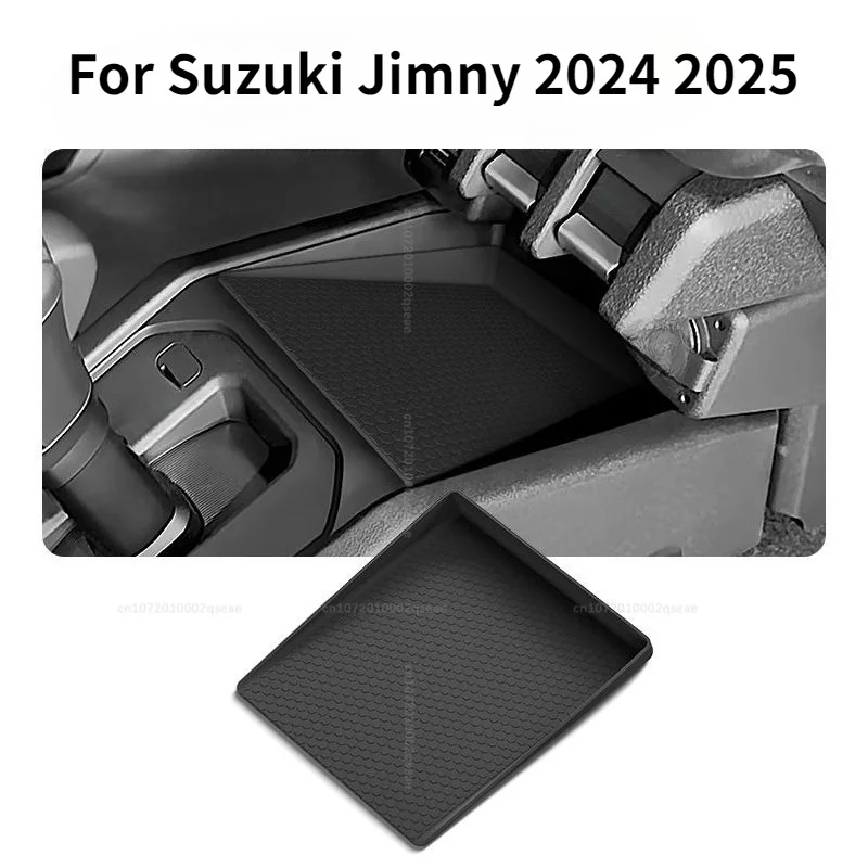 Auto-Mittelkonsolen-Ablage für Suzuki Jimny 2024 2025, Silikon-Organizer für die Mittelkonsole, Zubehör zur Aufbewahrung und Ordnung, Schwarz – Detail 1