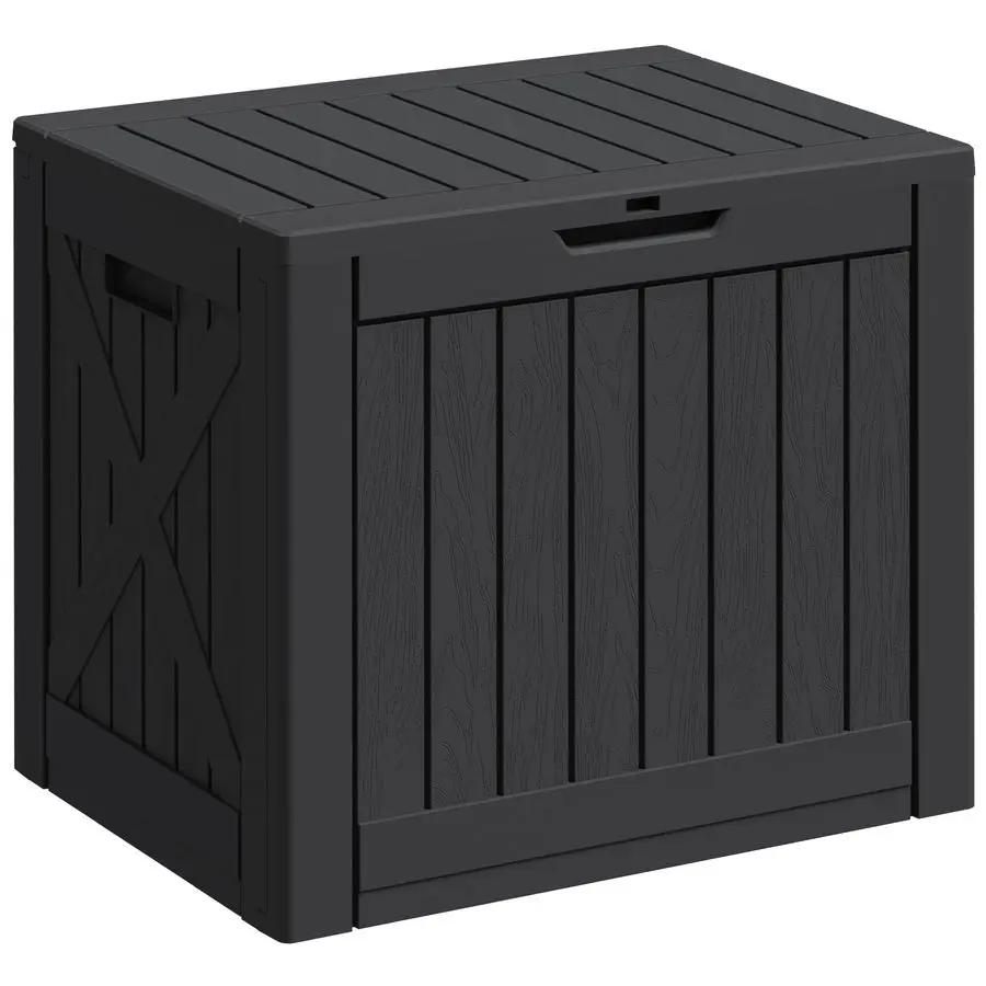 

40 Gallon Resin Deck Box, Outdoor Storage for Patio Furniture, Garden Tools, Pool Supplies, Weatherproof and UV Resistant
