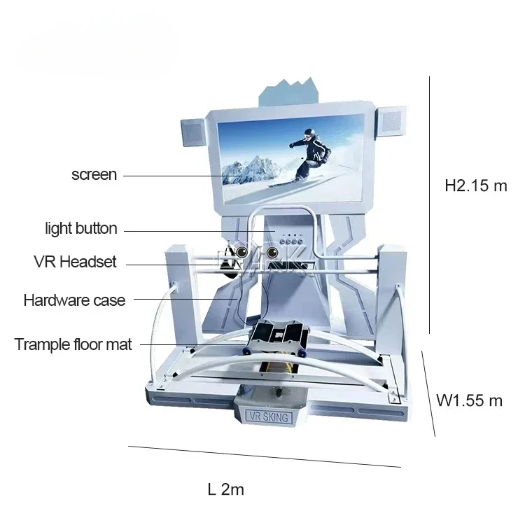 9d VR Ski Machine Simulation For Ski Intelligent Somatosensory Equipment Fitness Dynamic Equipment