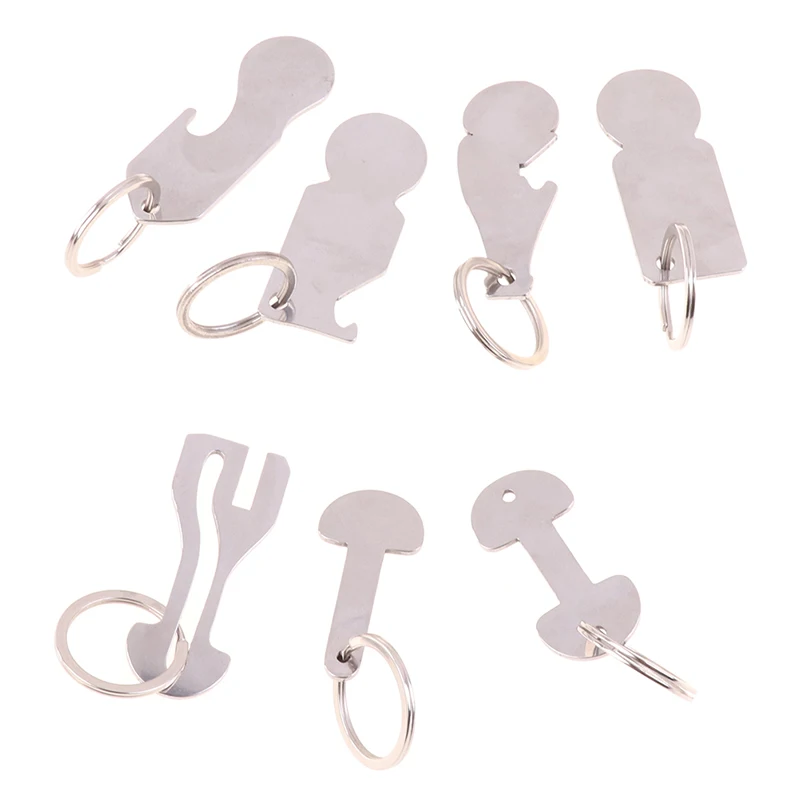 New 1pc Key Ring Coin Holder Keychain Shopping Trolley Tokens Multifunctional Shopping Cart Accessories Tool
