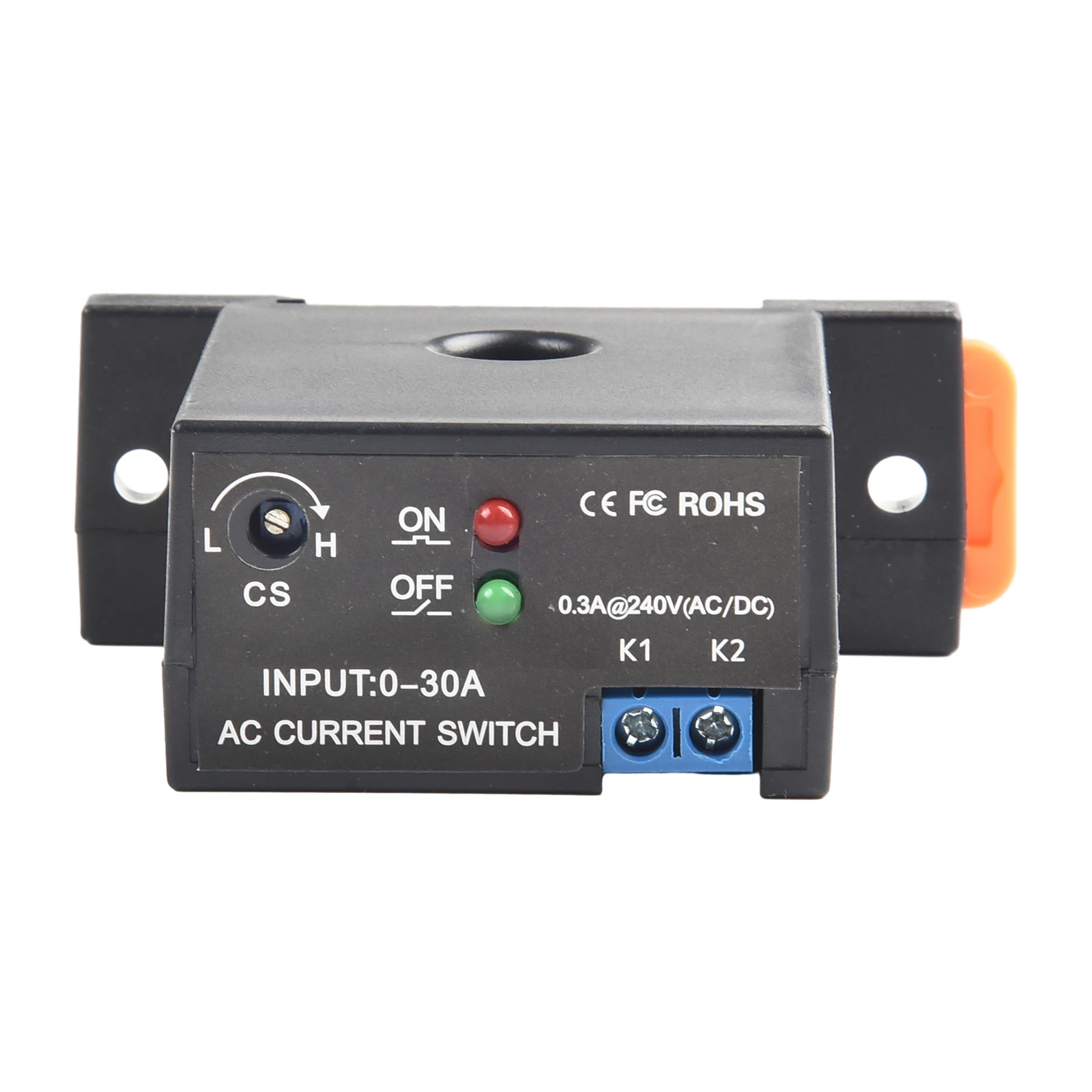 

High Accuracy Industrial Sensing Switch 1pc Sensors Self-Powered Without Power 0.2-30A Adjustable Fireproof ABS