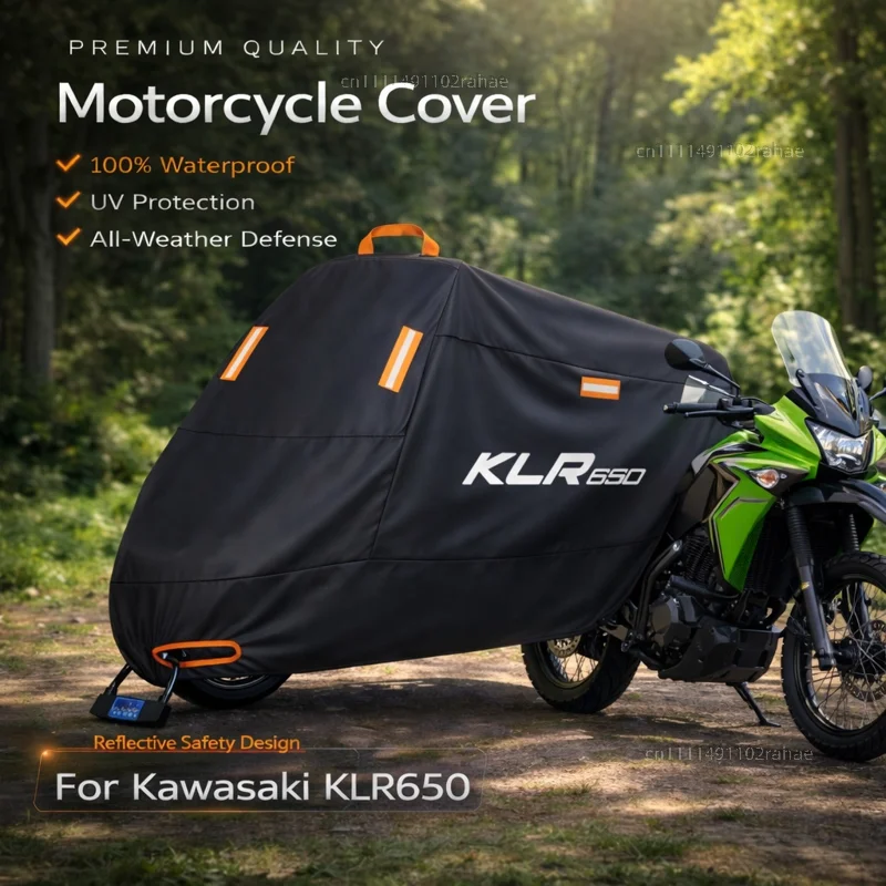 

Чехол для мотоцикла Kawasaki KLR650, водонепроницаемый, из прочного полиэстера, с защитой от УФ-излучения, дождя, пыли и солнца, для улицы