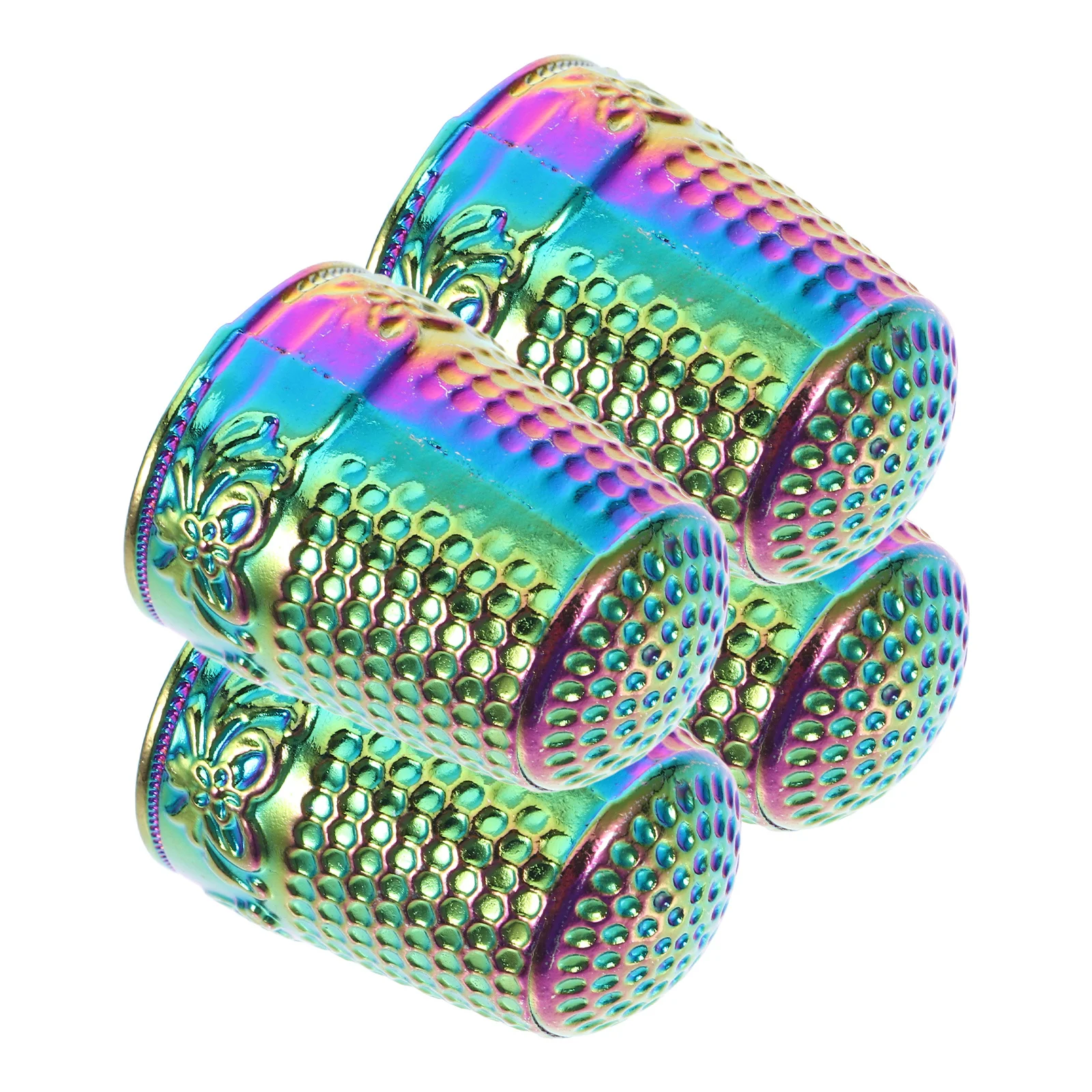 4 قطعة الكشتبانات الخياطة المعدنية سميكة النحاس حماة الاصبع لخياطة اليد اللحف التطريز الحياكة أدوات التطريز #3