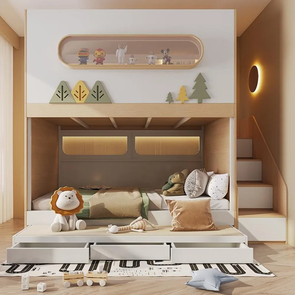 Raumkapsel-Baumhaus-Etagenbett – Bunk Bed With Stairs And Slide Bewertung und Preis