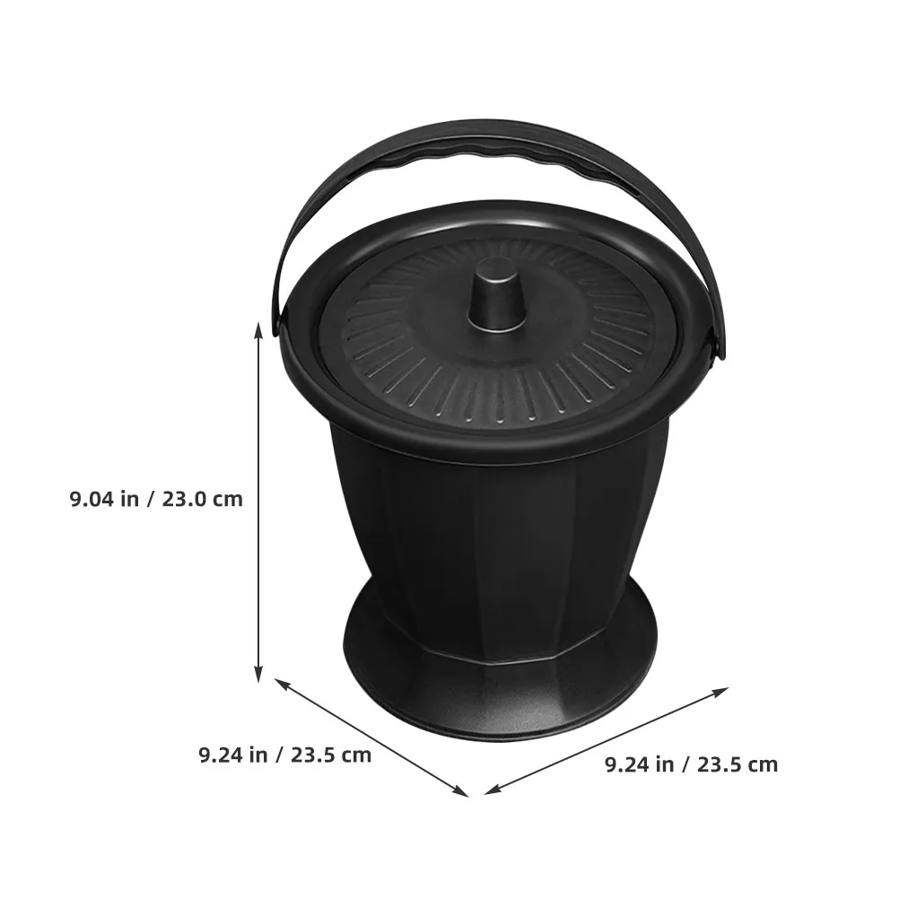 Adult Portable Toilet Chamber Pot Thick PP Material Spittoon with Cover Stable Lightweight Portable Urinal for Home Travel