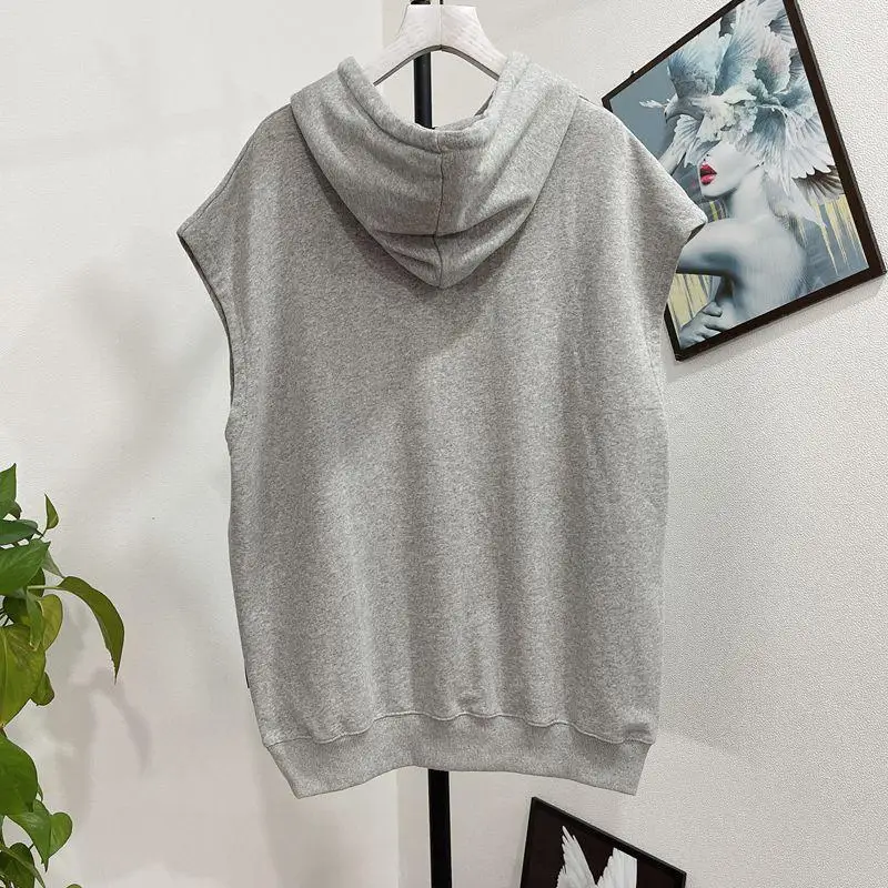 M-3XL Sleeveless Hoodies Women Casual Pure Simple New Autumn Students All-match Fashion Young Ulzzang Female Daily Cozy Sporty