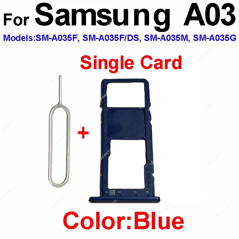 Sim Card Tray Holder For Samsung A03 A035F A03s A037F A03 Core A032F SIM Card Holder SIM Card Adapter Socket Replacement Parts