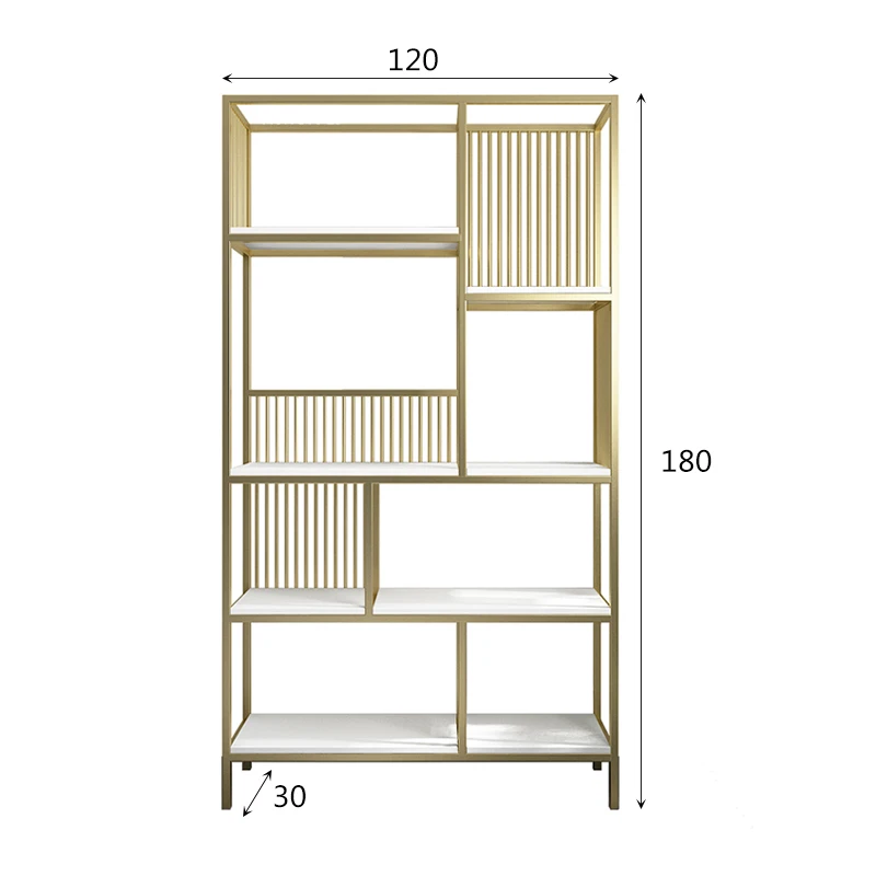 

Shelf Nordic solid wood bookshelf floor marble baffle shelf simple storage shelf partition multi-layer display rack