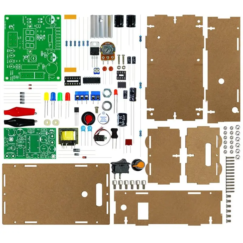 Y43A-Digital Display Adjustable Switching Power Supply Kit LM317 DC Regulated Power Supply Electronic DIY Soldering Kit