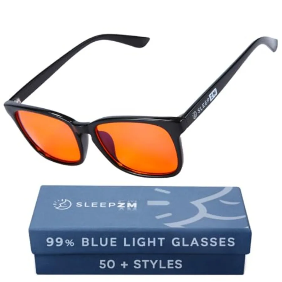 

Sleep ZM Blue Light Blocking and Light Sensitivity Glasses 4 Lens Types for Comfort, Relaxation, Sleep and Relief - 50+ Styles