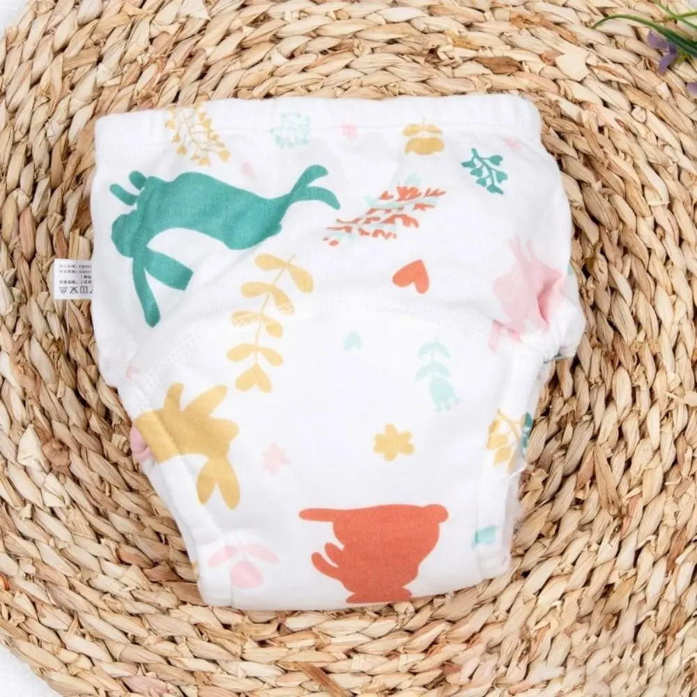 Comfortable Cotton Baby Training Pants Waterproof Breathable Diaper Pants Leakproof Washable Cloth Diapers for Boys Girls