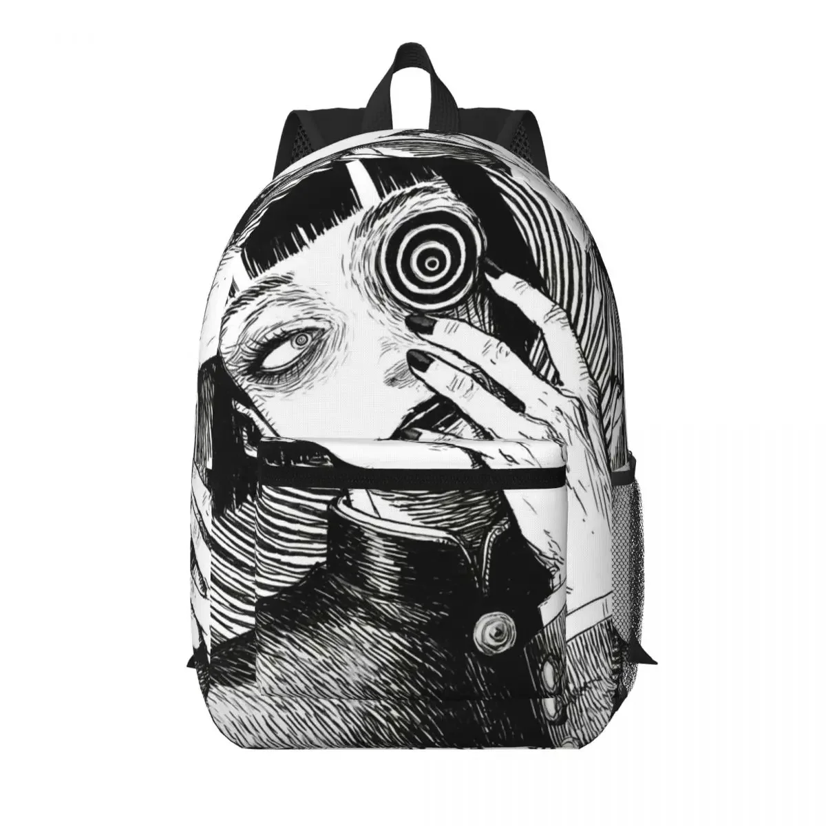 Junji Ito Tribute Poster Uzumaki Student Backpack School Bag Hiking Travel Daypack for Men Women Bookbag Shoulder Bags