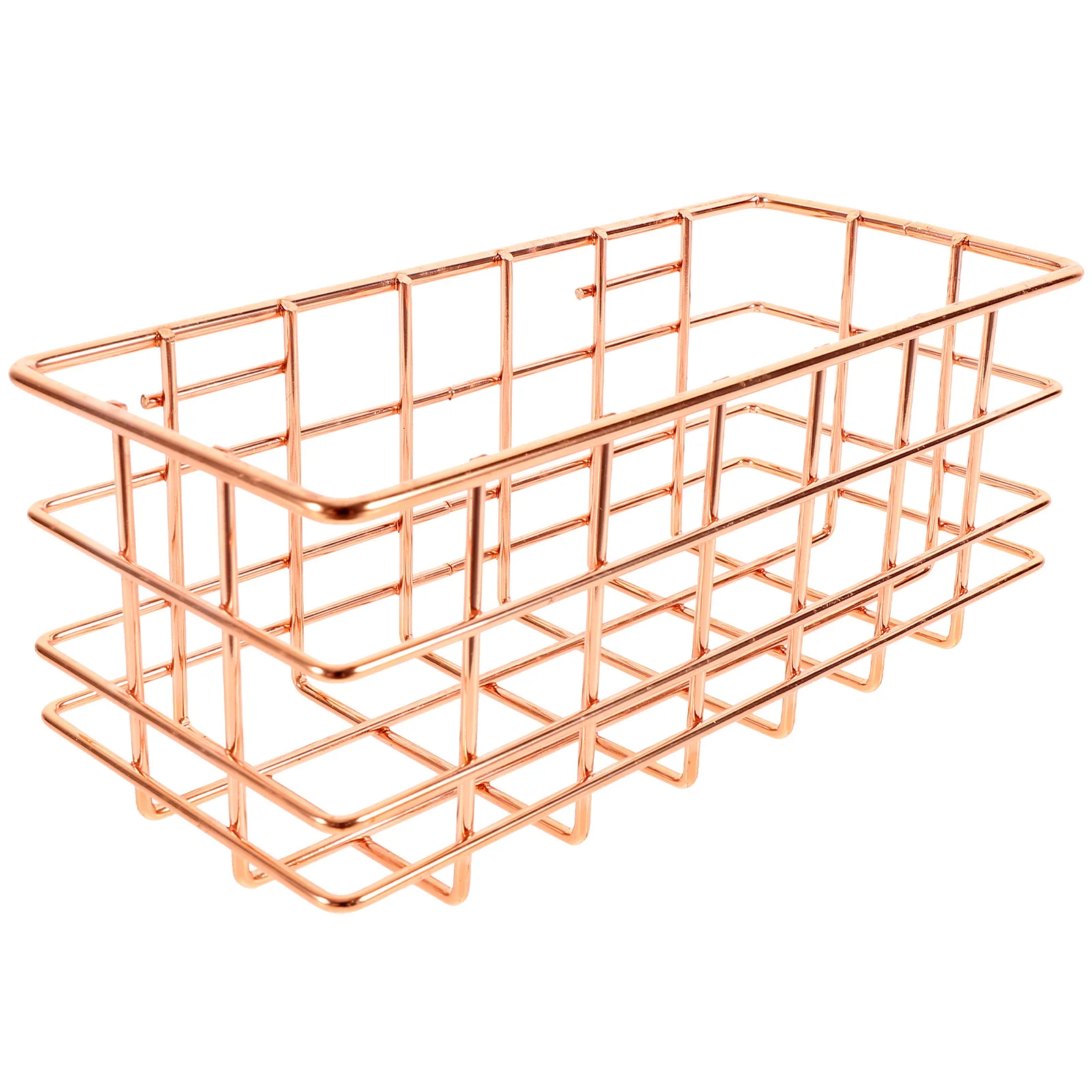 

Dresser Cosmetics Basket Iron Multi-Use Desktop Makeup Organizer Storage Container for Accessories Iron Basket