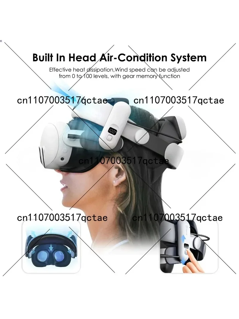 S3 pro Super Strap Head Air Conditioning Hot-swappable Battery Pack VR Accessories Compatible with Meta Quest 3S