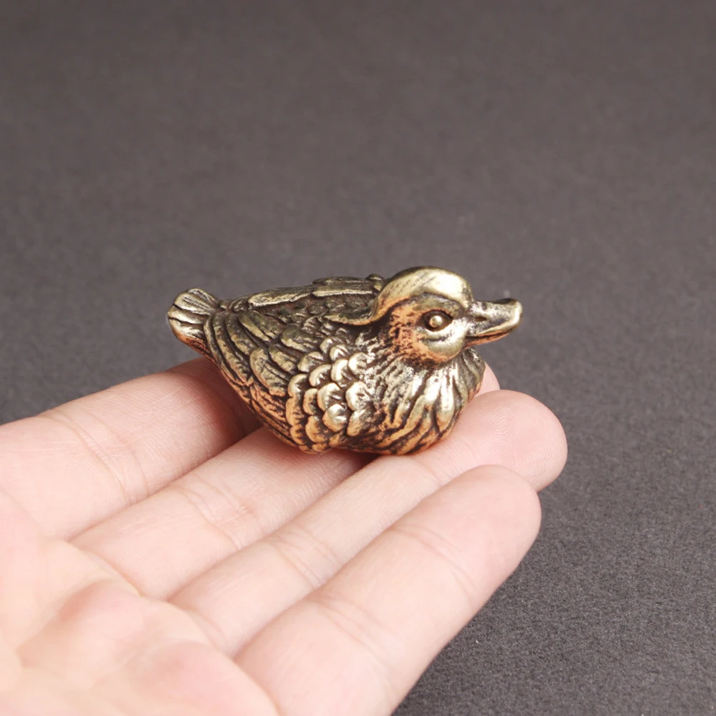 

2 Pcs Wedding Decorations Duck Tea Pet Ceramic Figurines Desktop Sparrow Sculpture Lovers