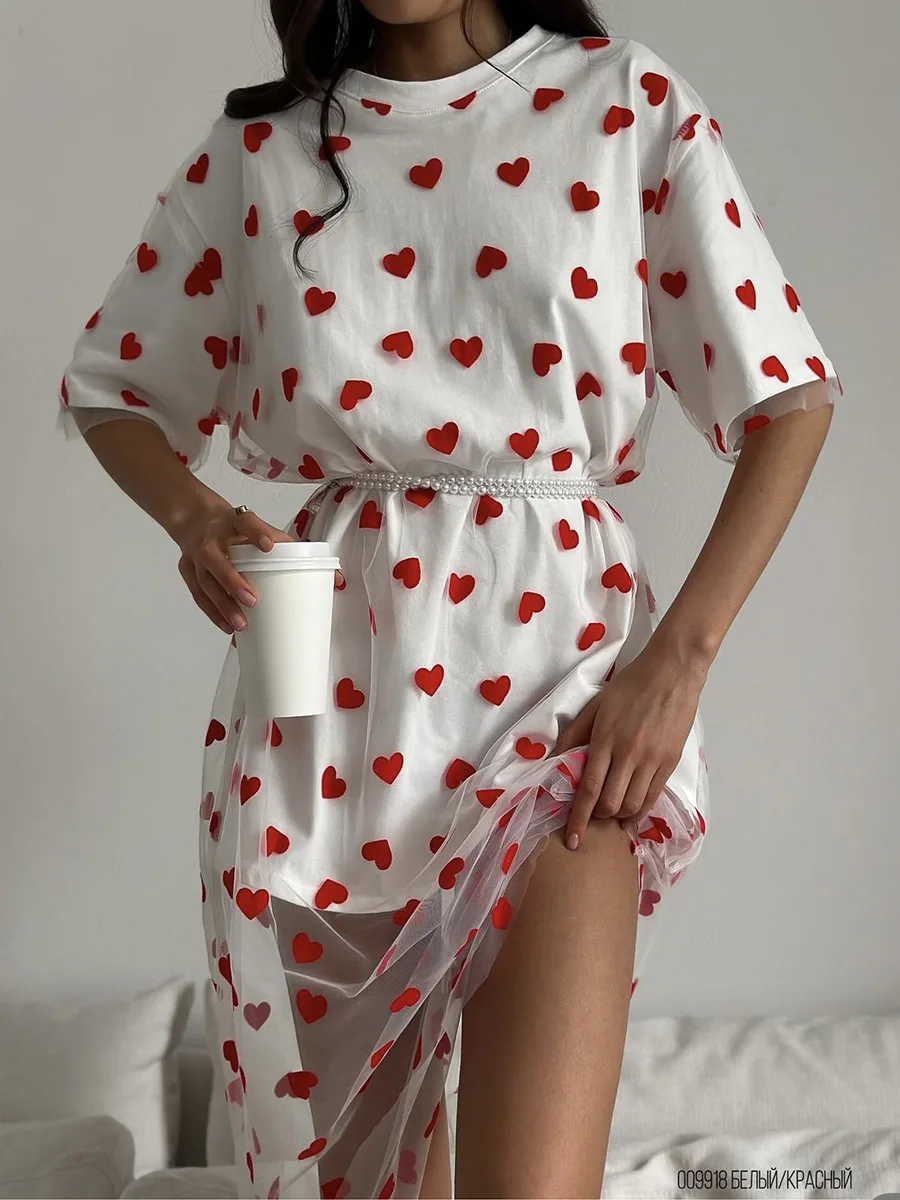 

Винтажная футболка в стиле пэчворк с сердечком, уличная эстетичная шикарная футболка, женские повседневные хлопковые топы с короткими рукавами Y2k