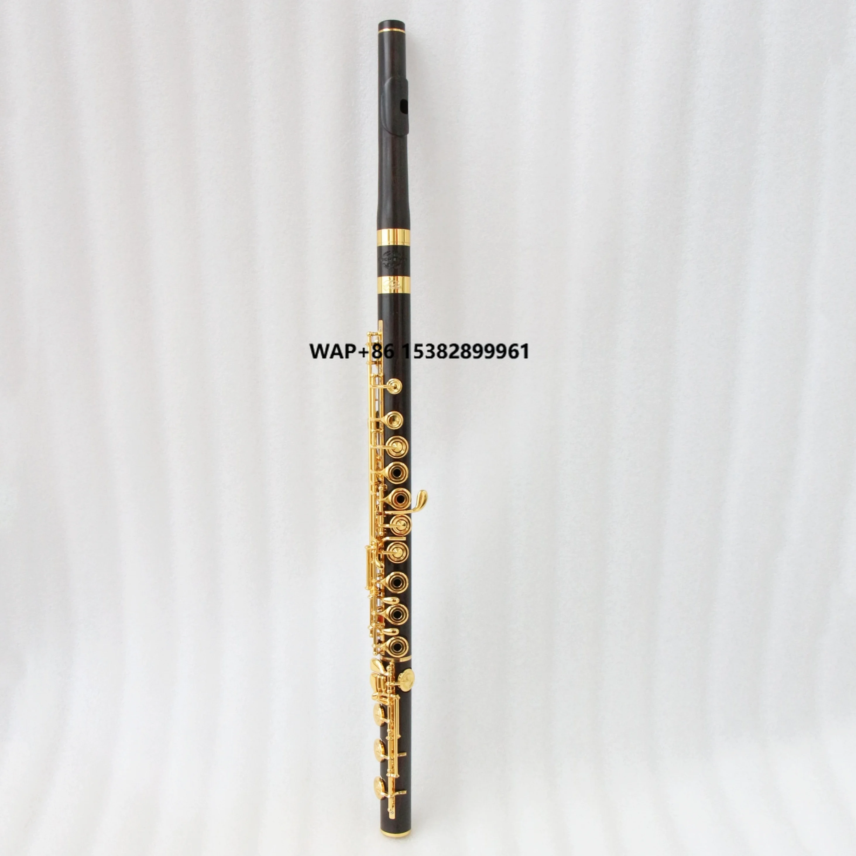 

FFL-600G Professional C Ebony Body High End Gold Plate Finish 17 Hole Performance Instrument Flute Offset G Key
