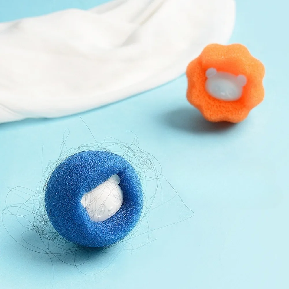 Cute Little Bear Laundry Ball Anti Entanglement Laundry Cleaning Ball Hair Removal Sponge Magic Cleaning Ball