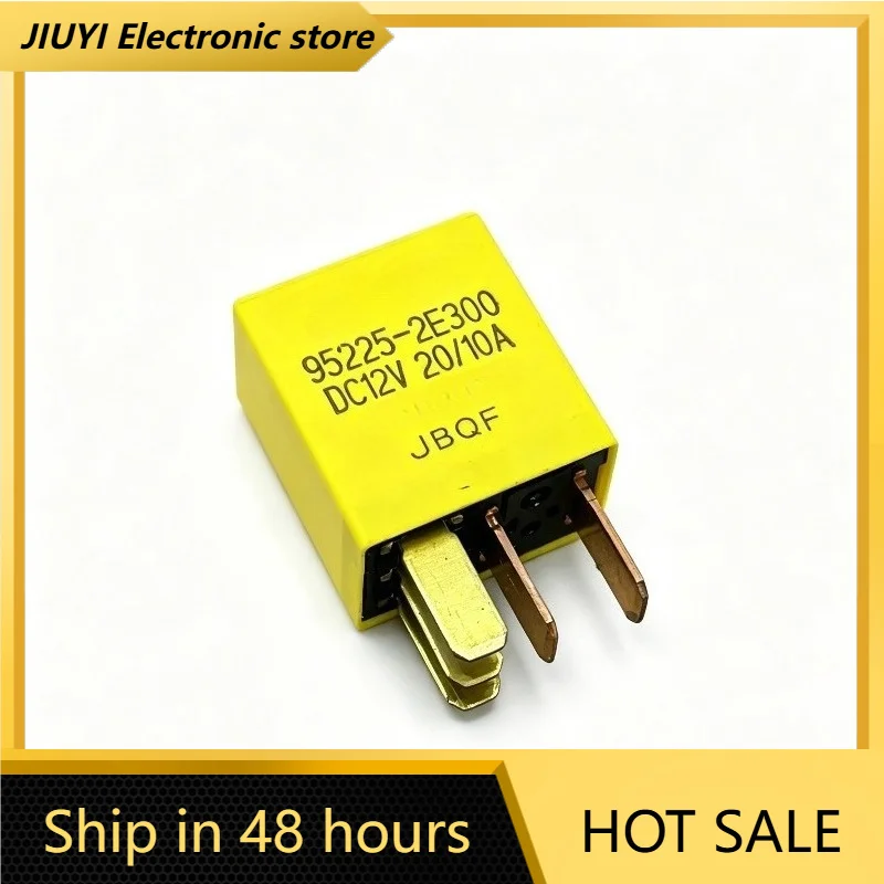 New 1pcs/lot 12VDC 5 Pin Single Pole Double Throw Auto Relay 95225-2E300 20/10A Yellow Shell Car Electrical Switch Relay