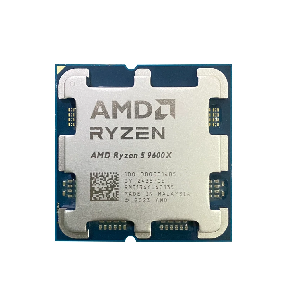 معالج AMD Ryzen 5 9600X 5.4 جيجا هرتز 6-Core 12-Thread L3=32M DDR5 4NM مقبس جديد 65 وات AM5 R5 9600X ولكن بدون مروحة