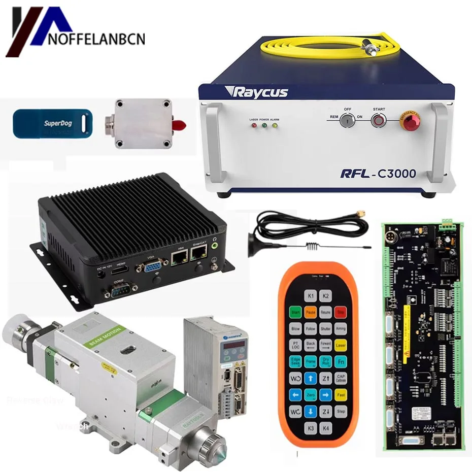 Raytools Sistema di controllo taglio laser XC3000S Ruike Laser RFL-C1500W 2000W3000W Testa di taglio laser 3.3KWBM110 Messa a fuoco automatica