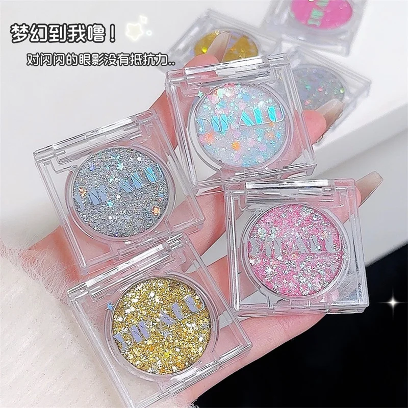 Single-color Eyeshadow Matte & Shimmer Palette,Brighten liquid highlighter Lying Silkworm Brightener Makeup for Daily Makeup