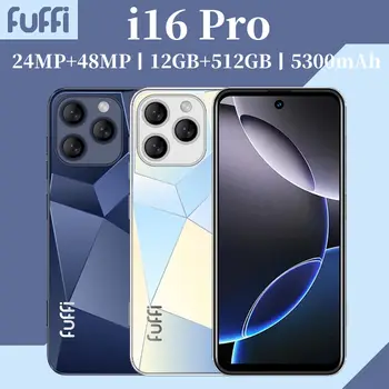 Global Vision I16 Pro Smartphone 5G Android 5300mAH 12GB RAM 512G ROM 6,56 palce 1080x2640HD 24+48MP MTK10 4G síťový mobilní telefon 10 nejlepší prodej nejlepší telefon - №8