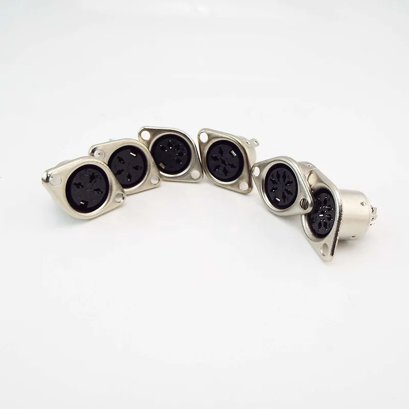 Computer Keyboard Plug 3P 4P 5P 6P 7P 8P DIN S Terminal Connector Female Socket Mount adapter SOLDER MIDI cable connector k5