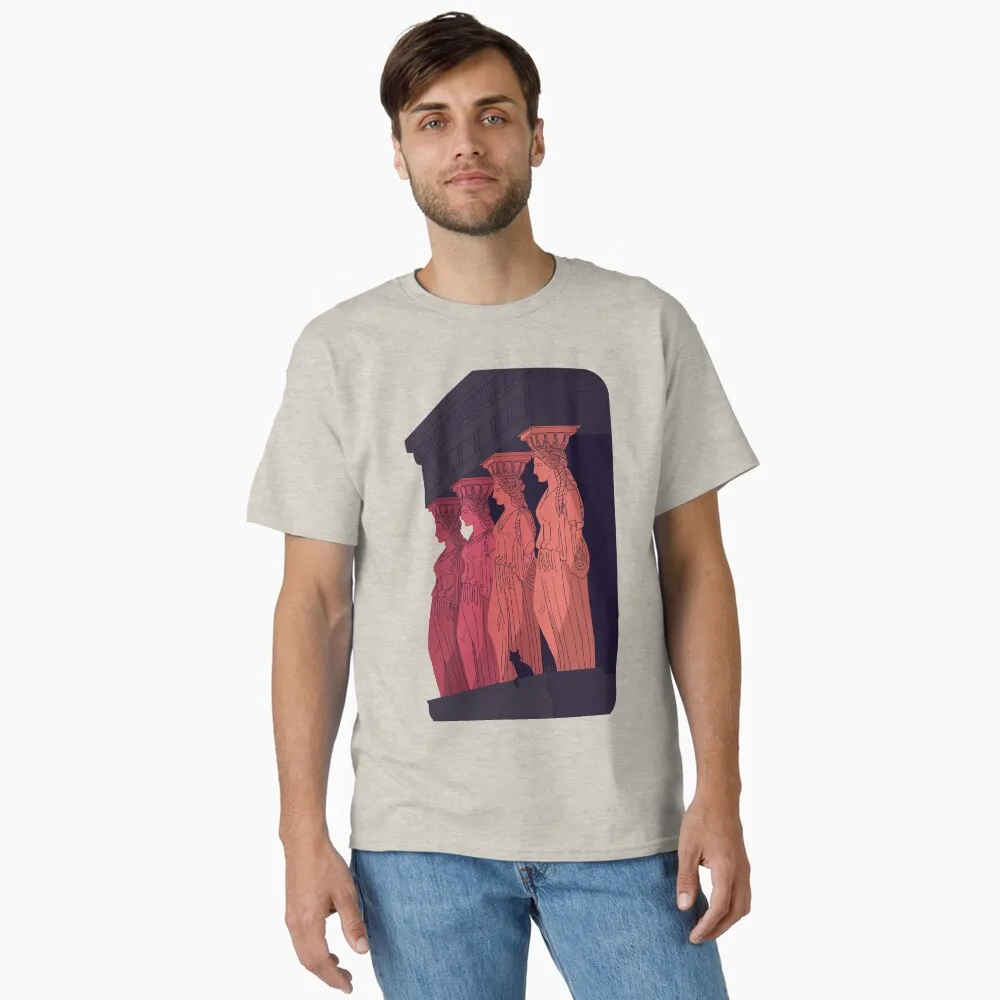 Caryatids At Dusk Casual T-shirt Men's and Women's Luxury Brand Tops