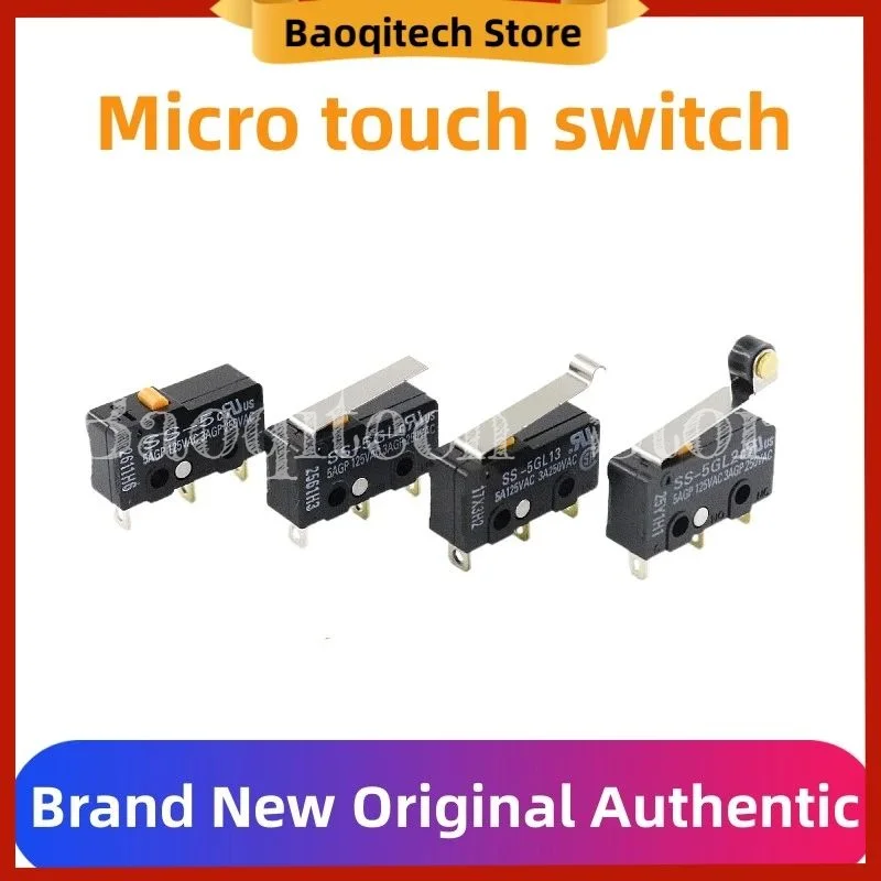50 100 pcs SS-5 SS-5GL SS-5GL2 SS-5GL13 Limit Micro switch SS 5A Three Straight Legs Mouse Side Key Momentary Micro Limit Switch