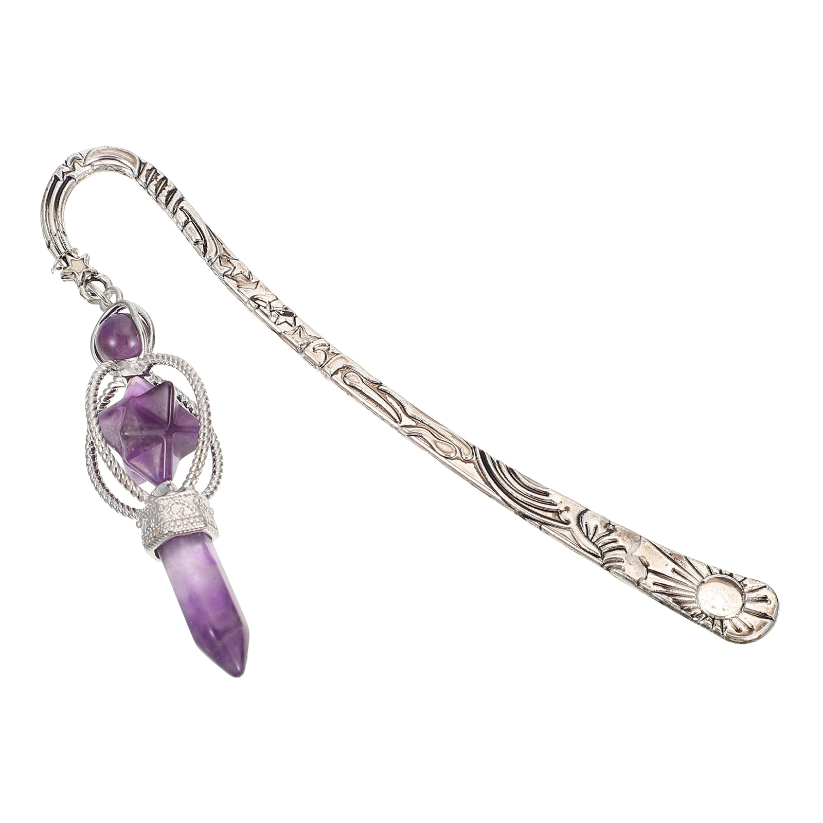 

1pc Crystal Bookmark Tassel Reading Tag Bookmarks for Women Violet Student Clip Books High-Quality Practical