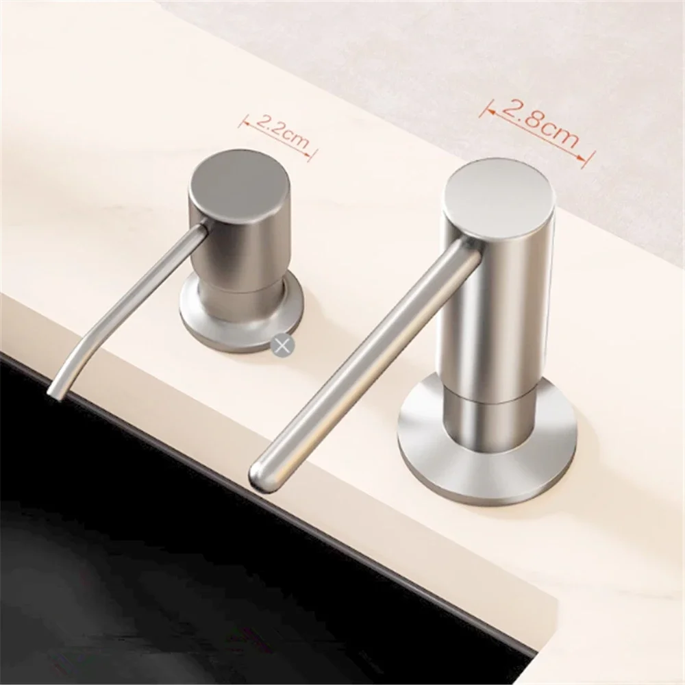 

Brass Sink Soap Dispenser for Kitchen Sink Countertop Liquid Detergent Dish Dispenser Pump Head with 500ML Bottle/100cm Tube