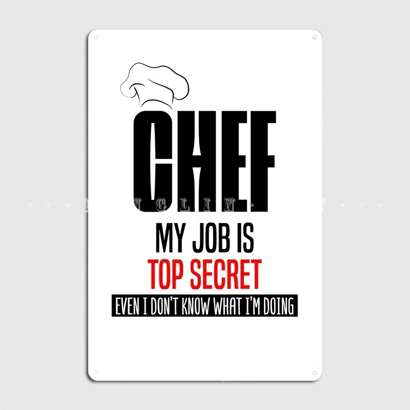 My Job Is Top Secret Metal Plaque Poster Club Party Cinema Decoration Painting Décor Tin Sign Poster