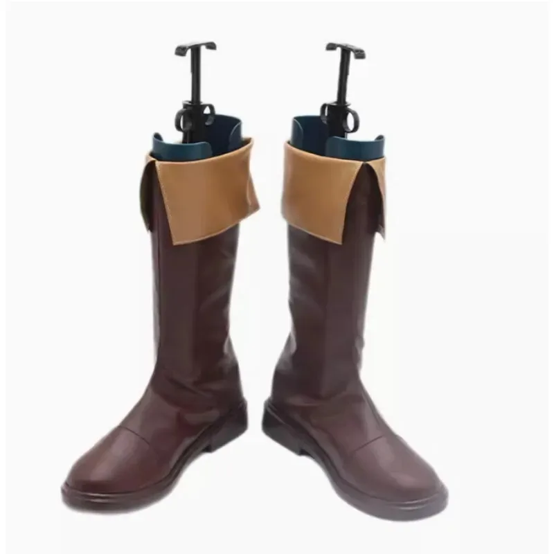 Cartoon Delicious in Dungeon Laios Touden Cosplay Halloween Zauberer Rollenspiel Schuhe Braune Stiefel Mann Anime Comic Ausstellung