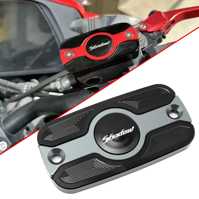 New Motorcycle Aluminum Accessories Front Brake Fluid Reservoir Cover Cylinder Oil Tank Cap For Honda Shadow VT 400/600/750/1100